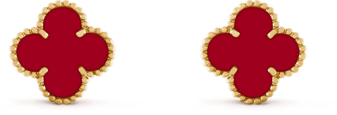 Vintage Alhambra Earrings - Van Cleef And Arpels Green Earrings Clipart (2000x2000), Png Download