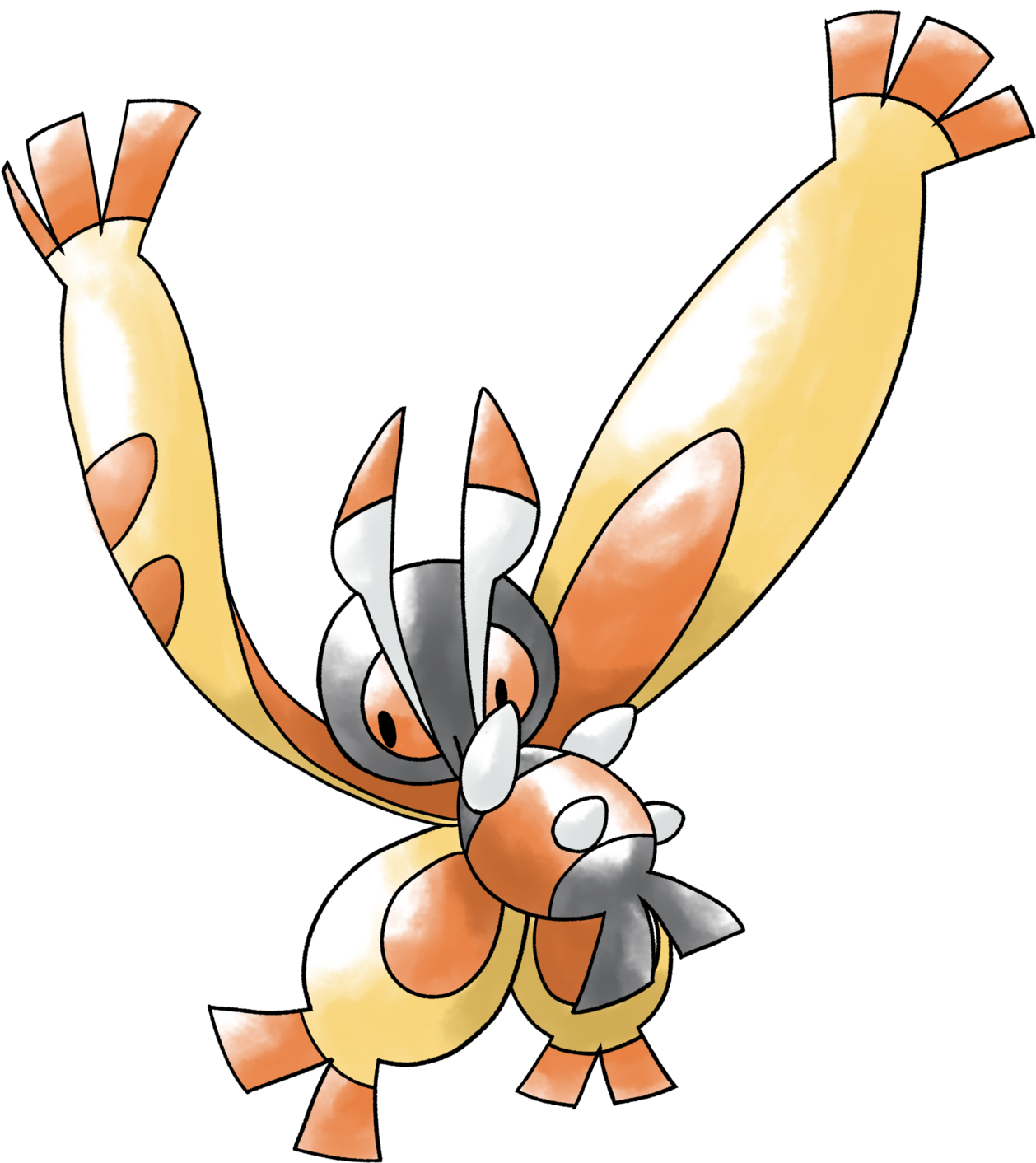 Another Watercolor Sugimori Attempt, This Time, On - Cartoon Clipart (1280x1432), Png Download