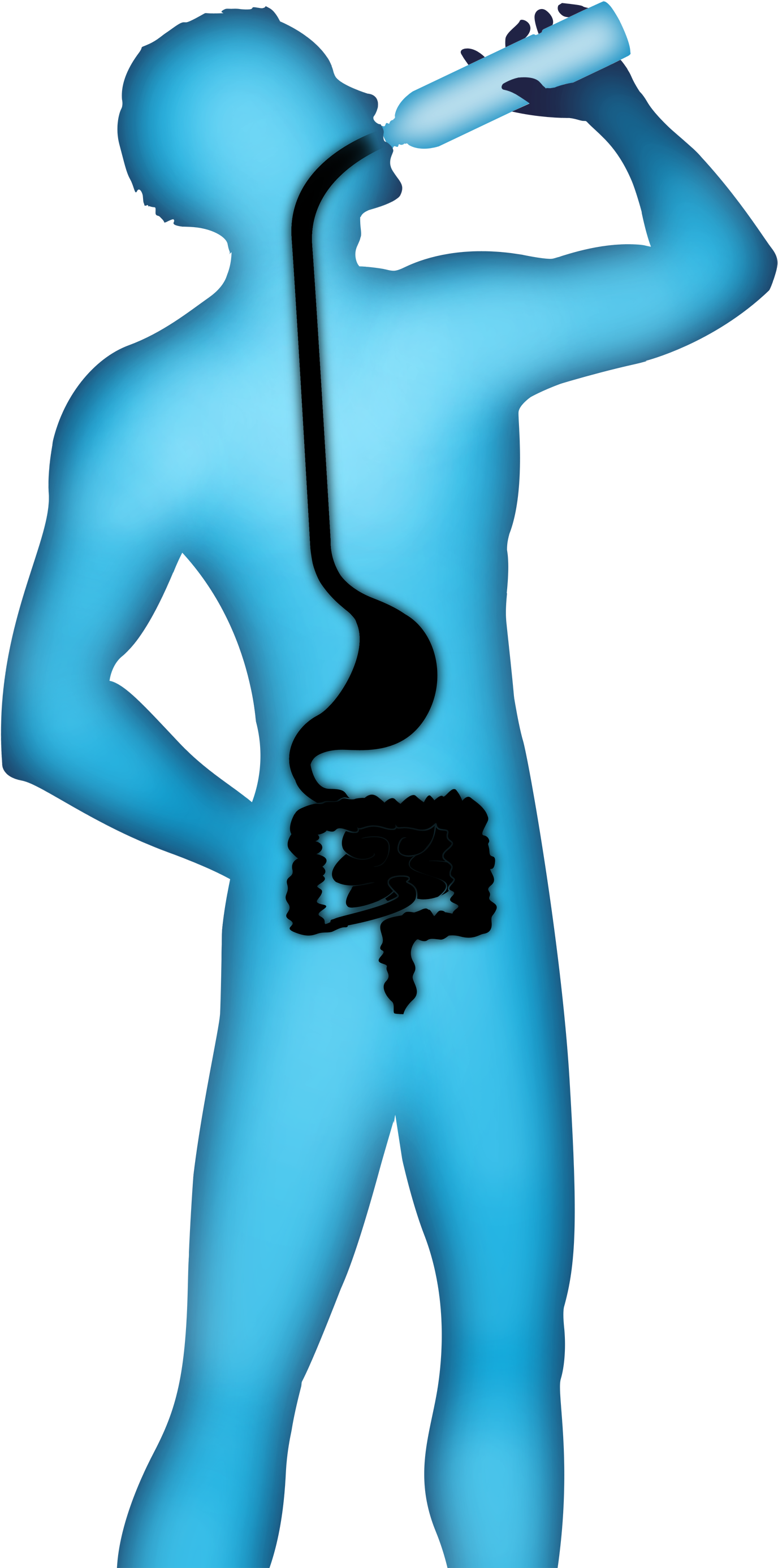 Drinking Cartoon Illustration - Cartoon Drink Water Png Clipart (1376x2775), Png Download