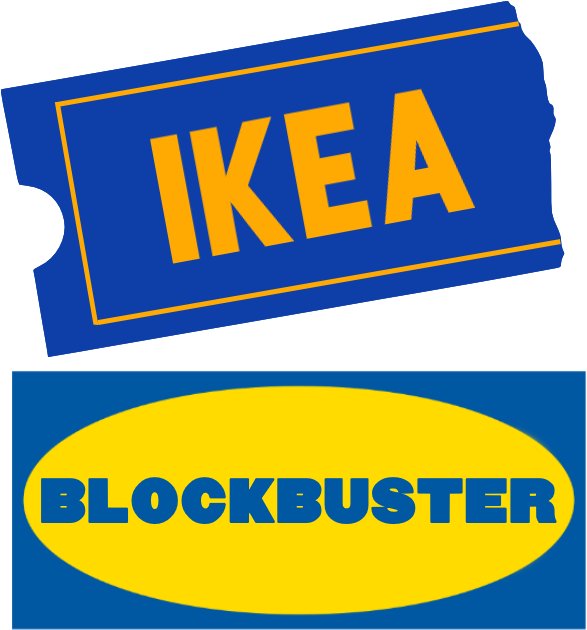 Furniture Made Out Of Cassette Tapeslogoswap - Blockbuster Clipart (593x643), Png Download