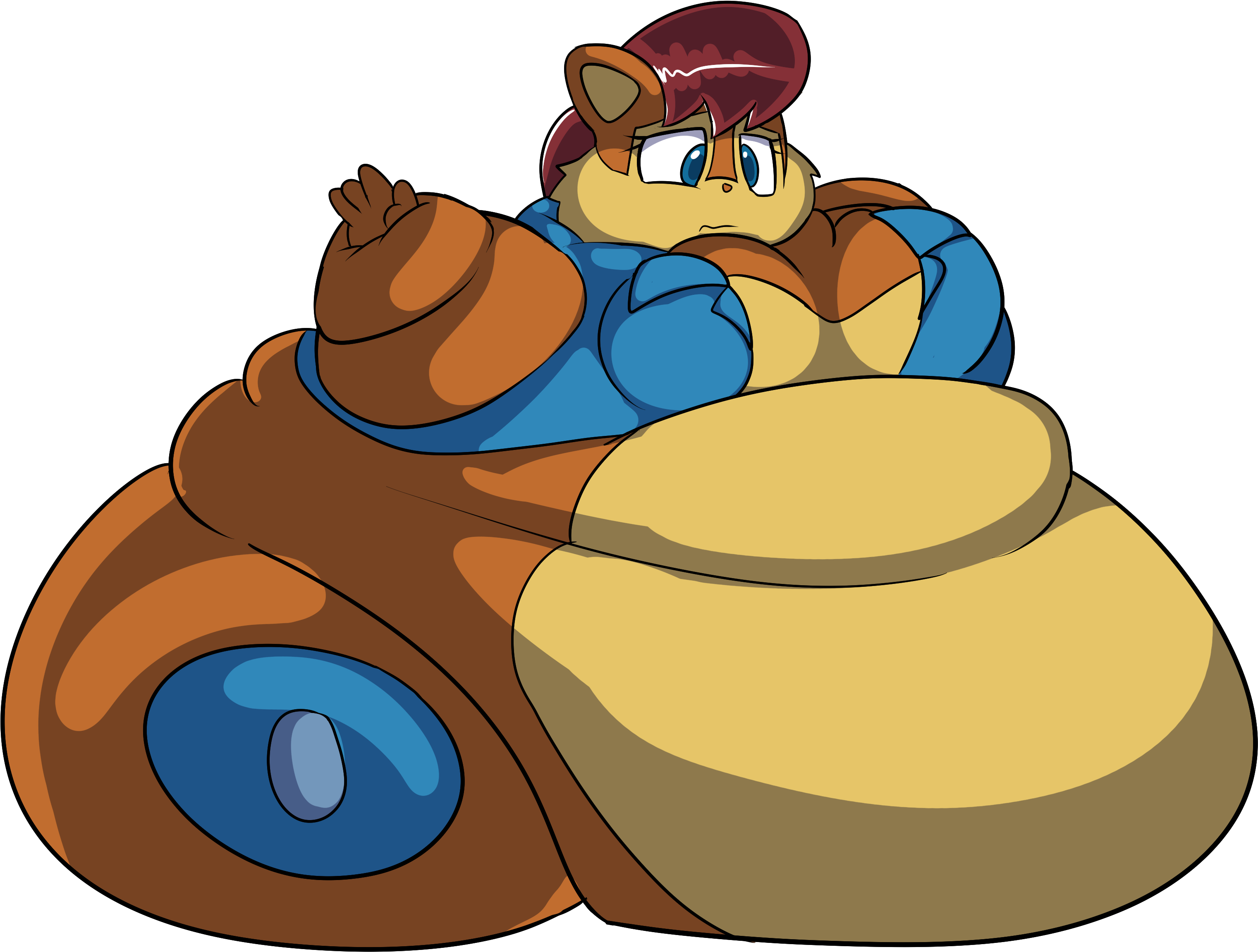 Fatty Acorn - Fat Sally Acorn Clipart (3507x2481), Png Download