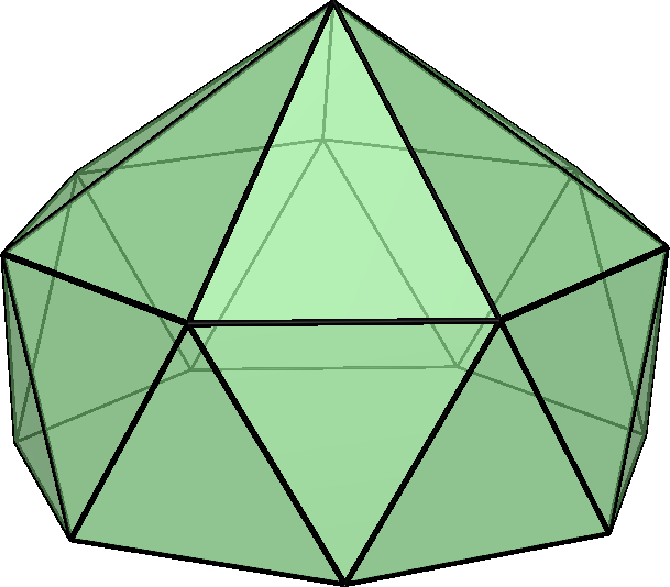 Gyroelongated Heptagonal Pyramid - Triangle Clipart (609x534), Png Download
