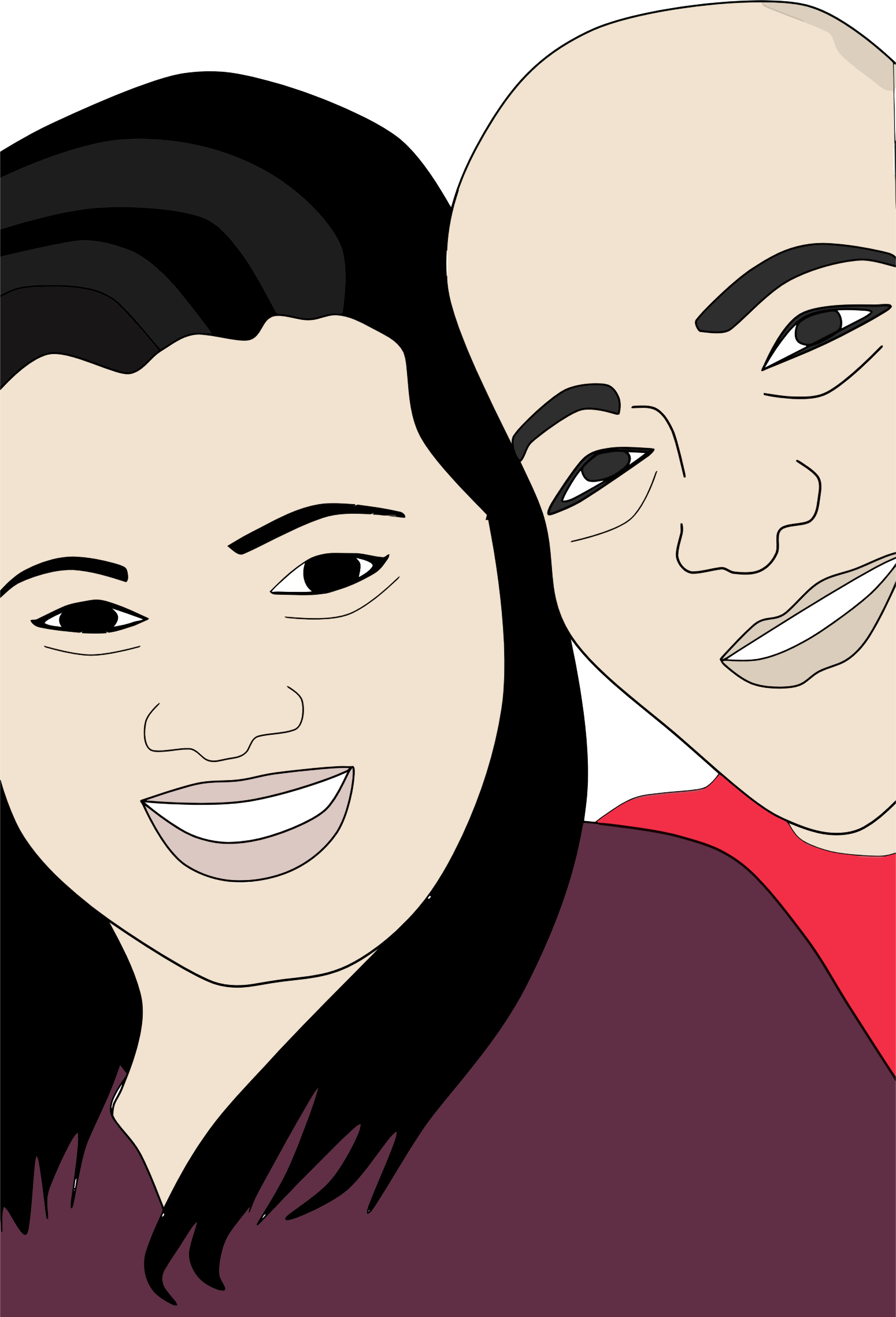 This Free Icons Png Design Of Couple Portrait 2 Clipart (1550x2276), Png Download