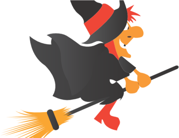 Free Clipart Witch - Clip Art Witches On Brooms - Png Download (640x480), Png Download
