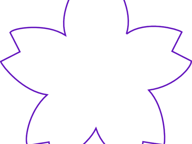 Purple Rose Clipart Leaf Outline - Circle - Png Download (640x480), Png Download