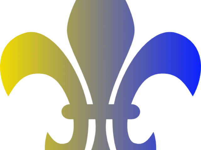 Carnival Mask Clipart Fleur De Lis - Saints Fleur De Lis Blue - Png Download (640x480), Png Download