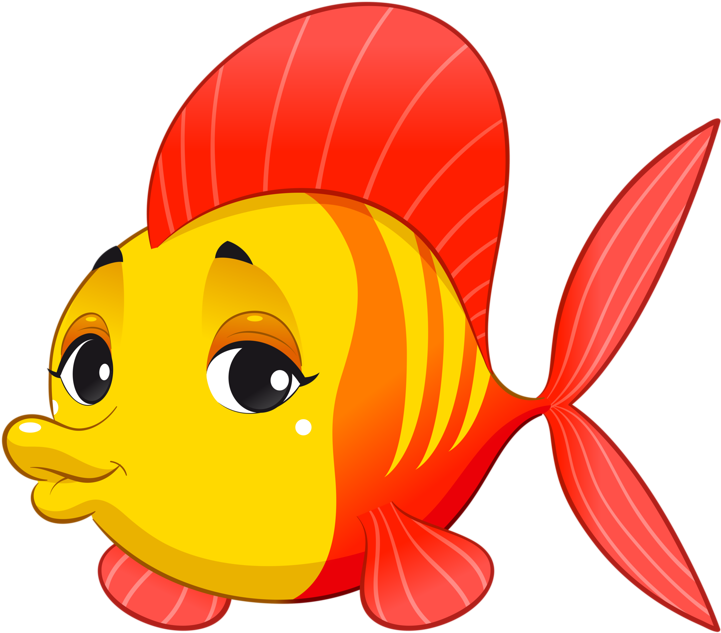 Yellow And Red Fish Clipart - Png Download (800x685), Png Download