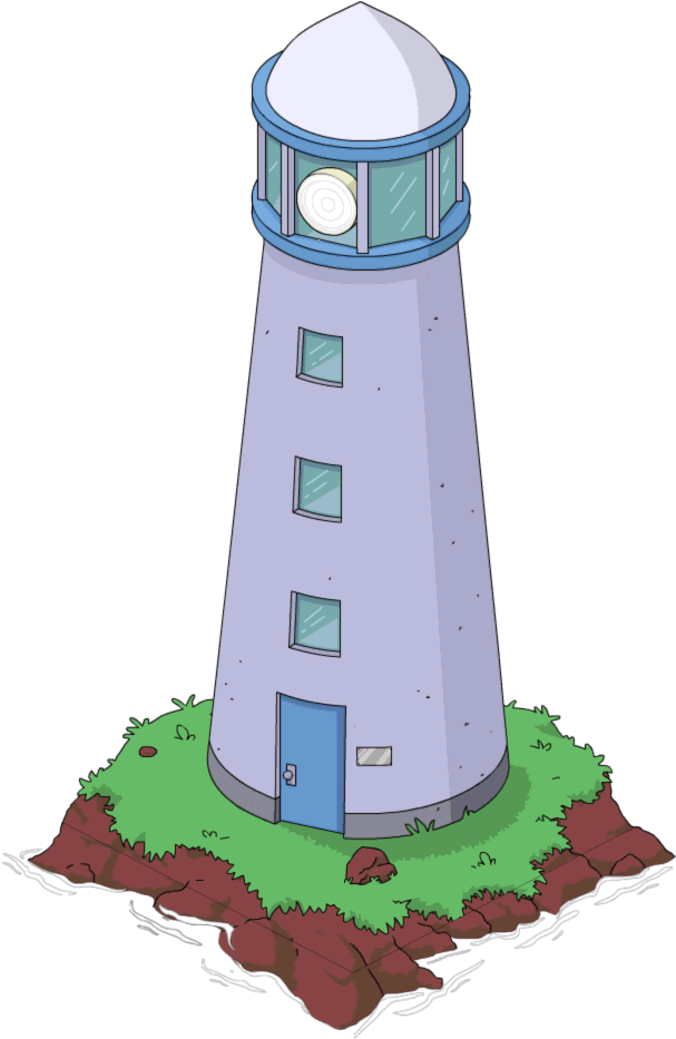 E - A - R - L - - Simpsons Tapped Out Lighthouse - Simpsons Springfield Lighthouse Clipart (607x933), Png Download