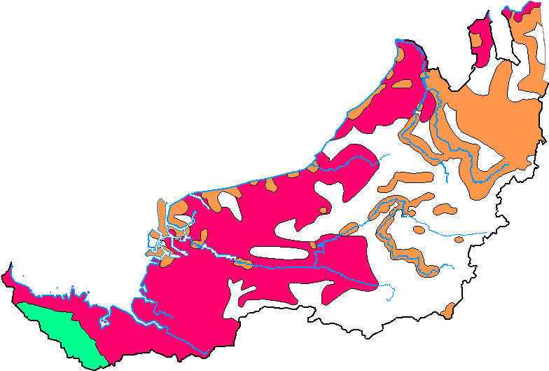 Sarawak Families Languages - Sarawak Map Clipart (840x552), Png Download