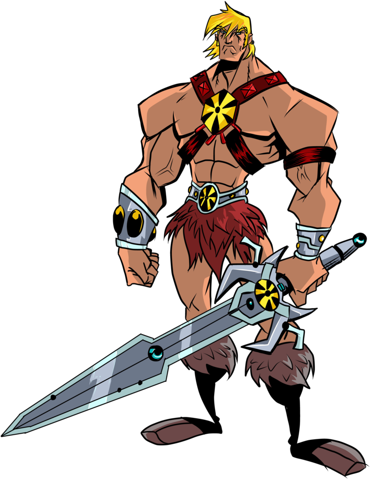 Clipart Sword He Man - Cartoon - Png Download (726x941), Png Download