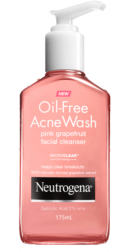 Neutrogena® Oil-free Pink Grapefruit Cleanser 175ml - Neutrogena Grapefruit Clipart (826x827), Png Download