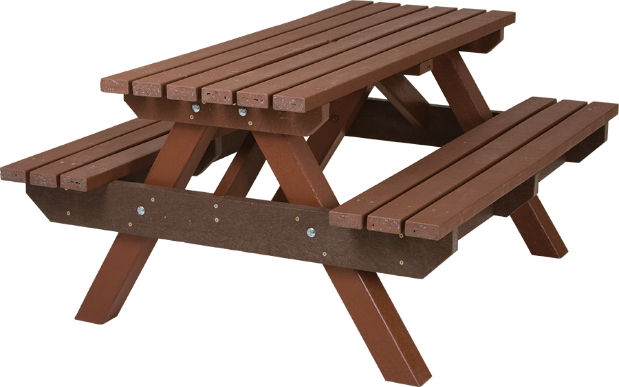 Standard Picnic Bench Clipart (900x564), Png Download