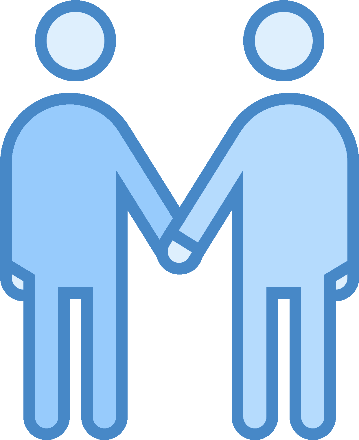 It's A Logo For Depicting A Meeting Between Two People Clipart (1241x1521), Png Download
