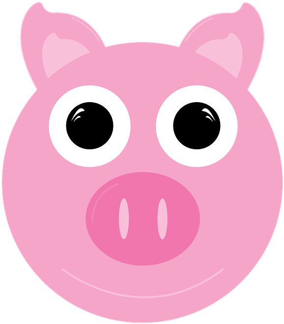 Pork Clipart Farm Pig , Png Download - Cartoon Transparent Png (578x660), Png Download