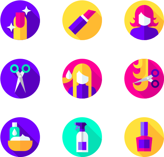 Hairdressing And Esthetics - Circle Clipart (600x564), Png Download