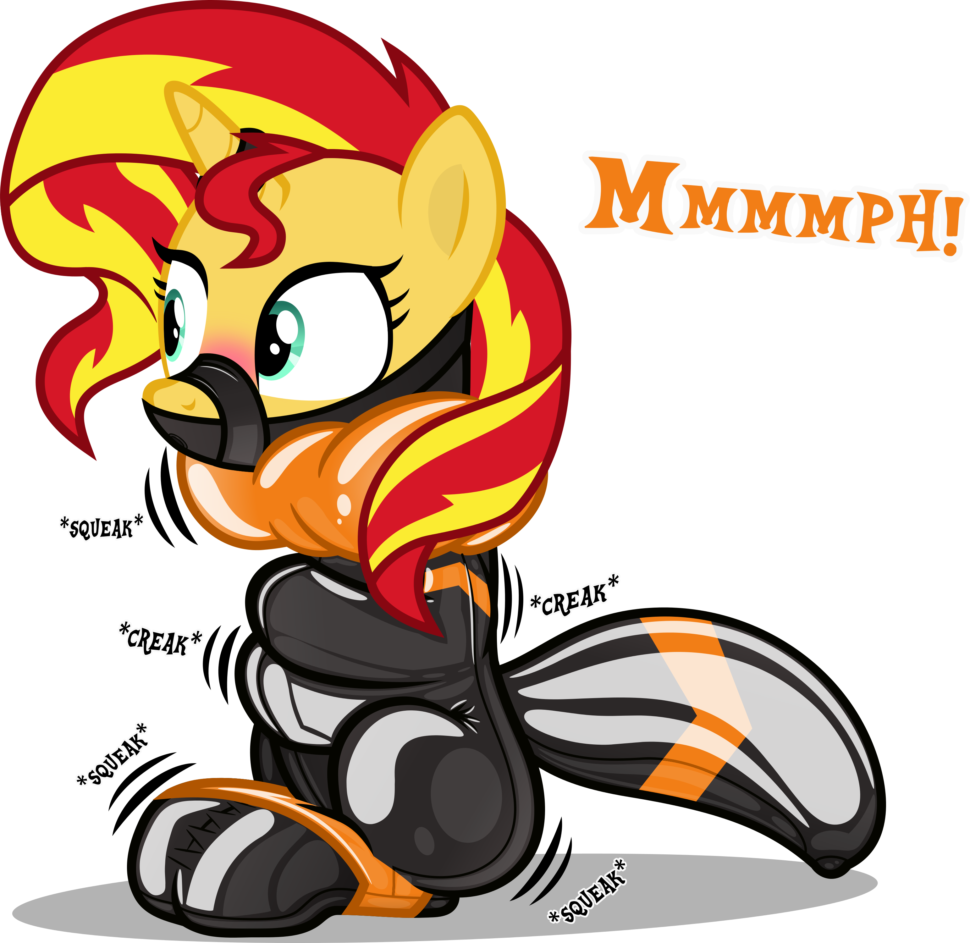 Applec1234, Blushing, Bondage, Female, Femsub, Gag, - Cartoon Clipart (3086x3000), Png Download