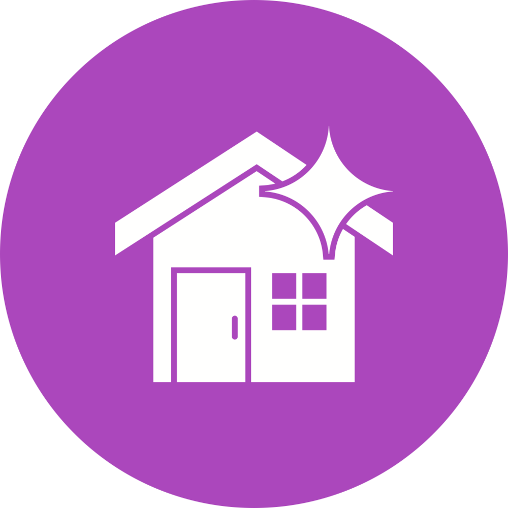 Clean House - Circle Clipart (1000x1000), Png Download