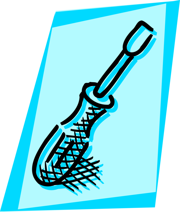 Vector Illustration Of Screwdriver Tool For Driving Clipart (596x700), Png Download
