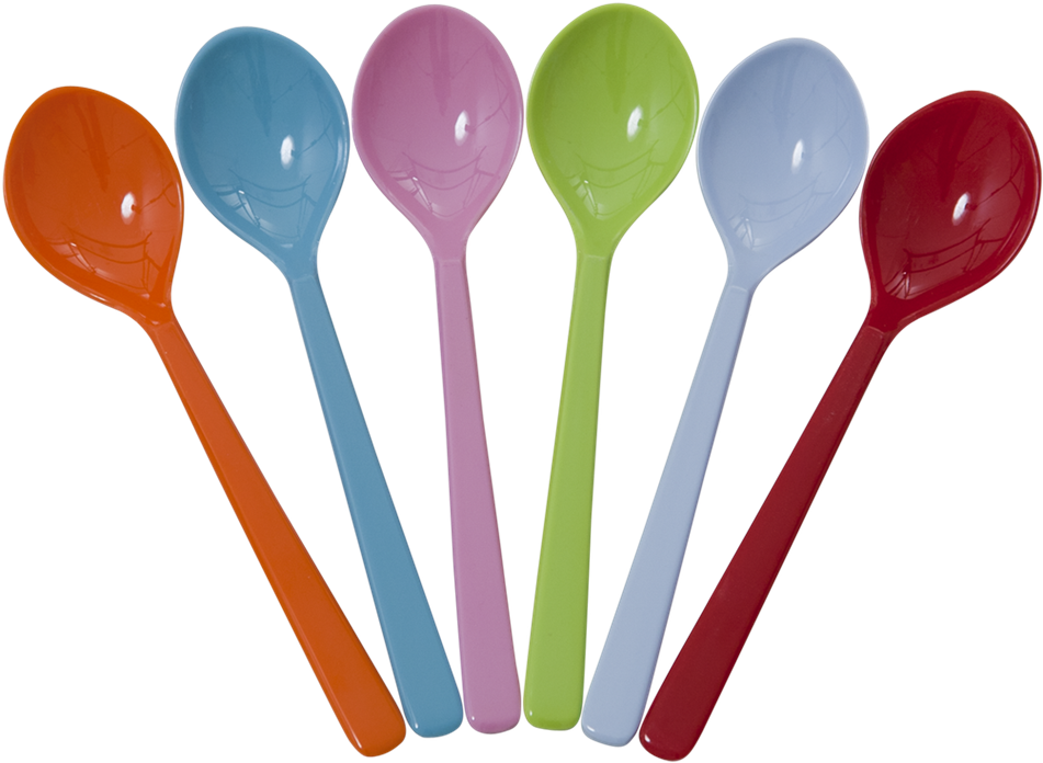 Melamine Spoons - Short - Bright Mix - By Rice - Dk - Rice Melamine Spoons Clipart (1024x1024), Png Download