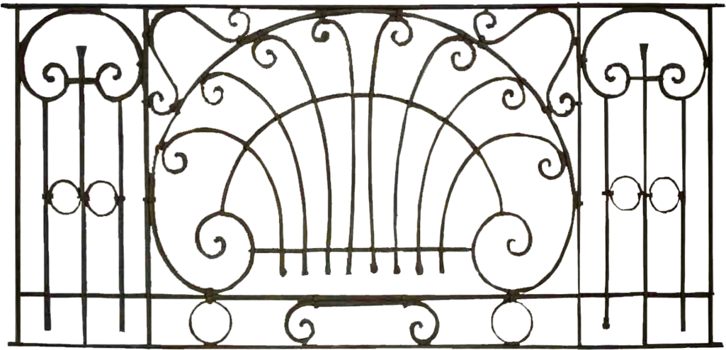 Iron Fence Png - Wrought Iron Fence Clipart (1024x511), Png Download