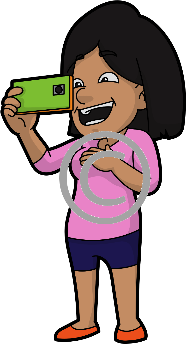 Tiger, Smartphone - Cartoon Clipart (1021x1561), Png Download