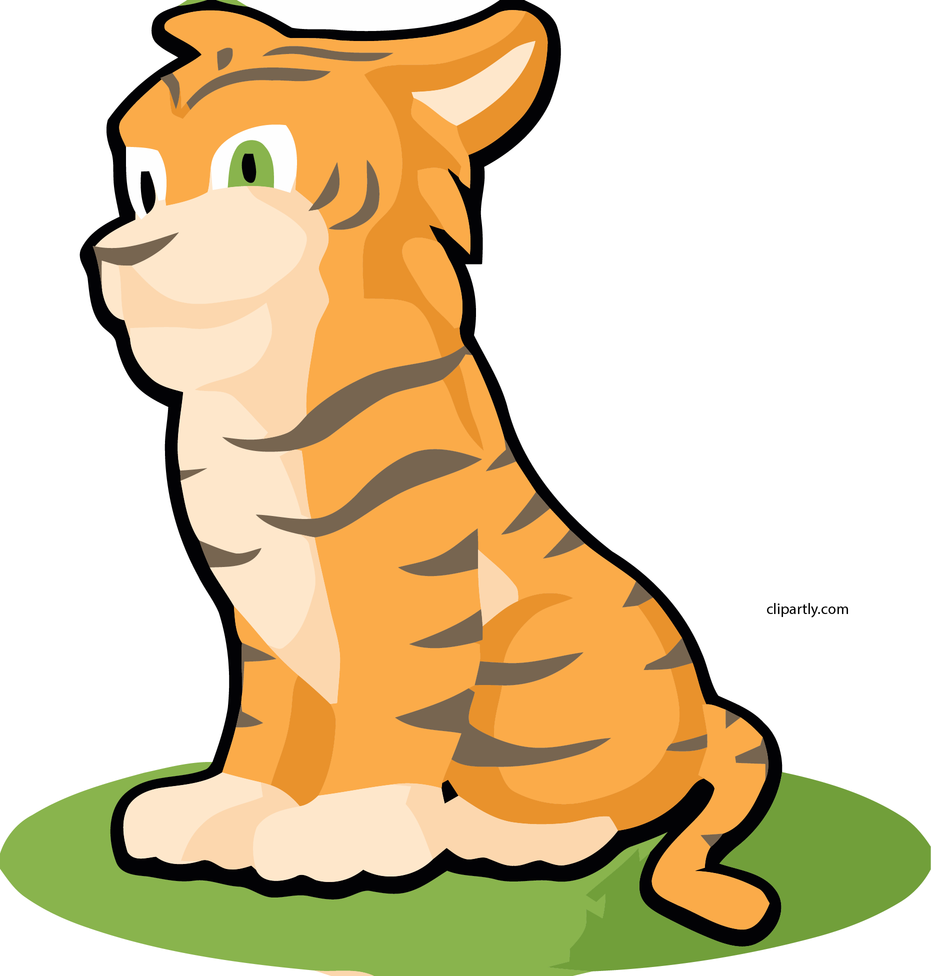 New Sitting Tiger Clipart Png Transparent Png (1862x1952), Png Download