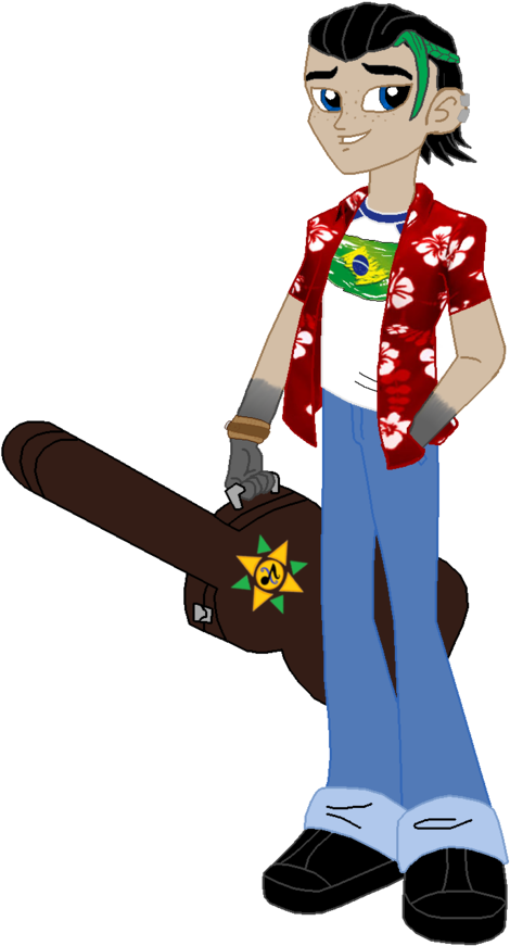 Aloha Shirt, Artist - Cartoon Clipart (470x871), Png Download