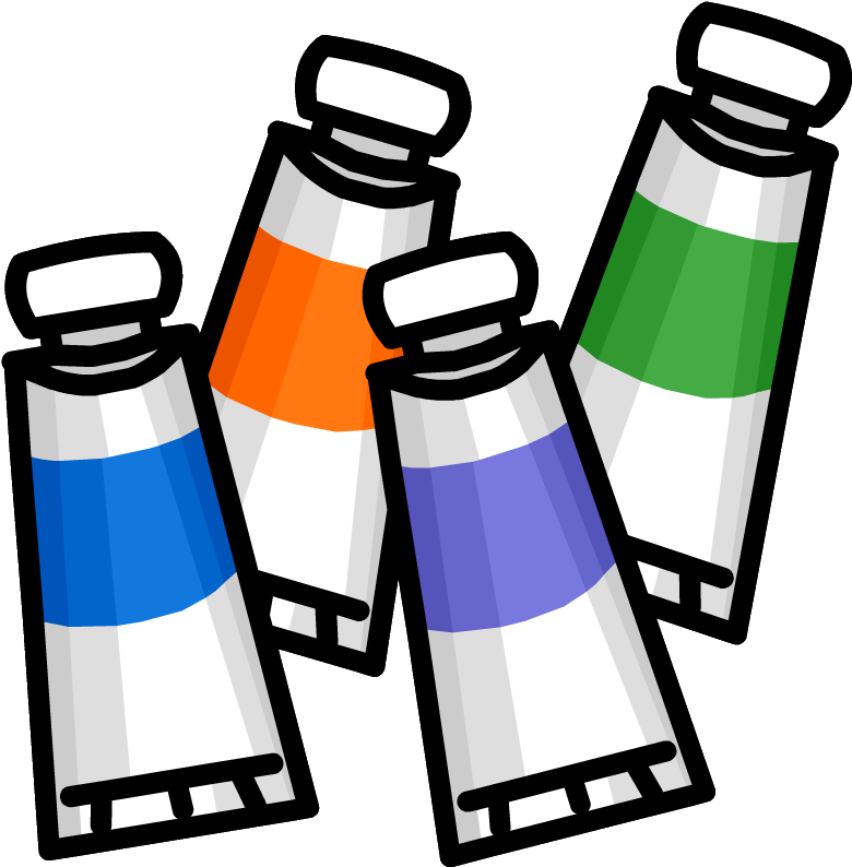 Adventure Face Paint - Club Penguin Paint Clipart (805x816), Png Download