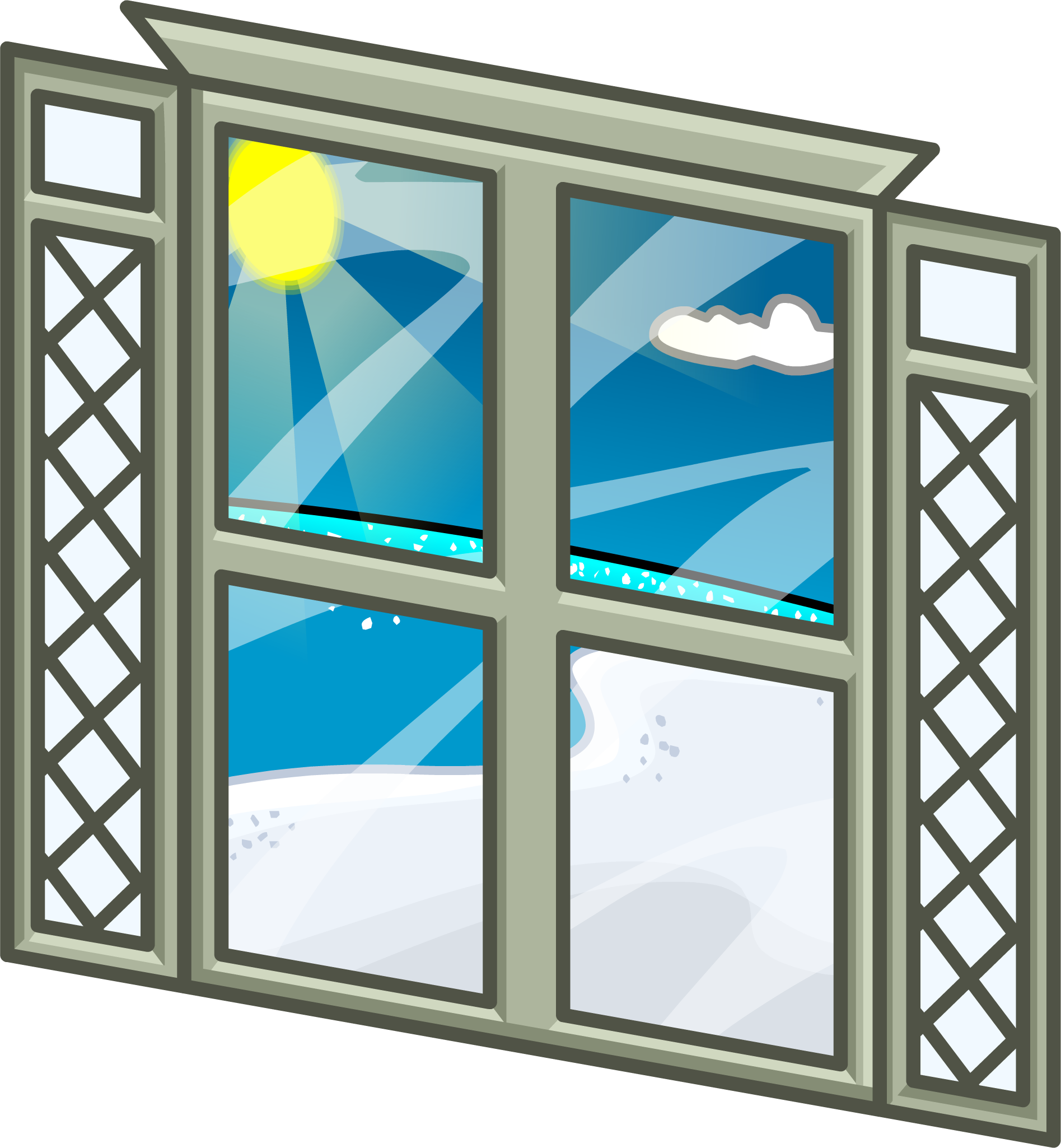 Window Pane Png - Window Sprite Clipart (1895x2050), Png Download