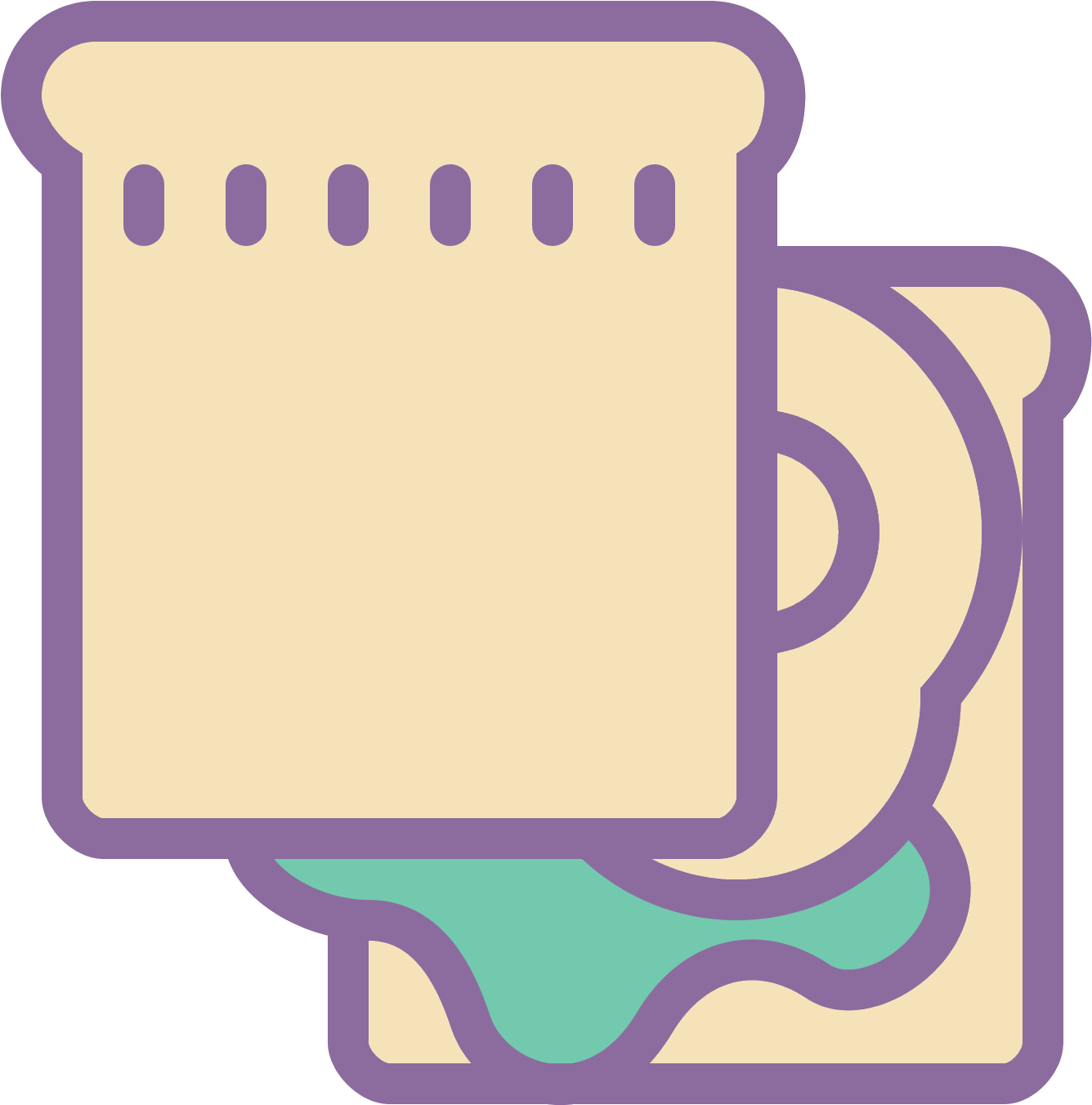 Sandwich With Fried Egg Icon Clipart (1600x1600), Png Download