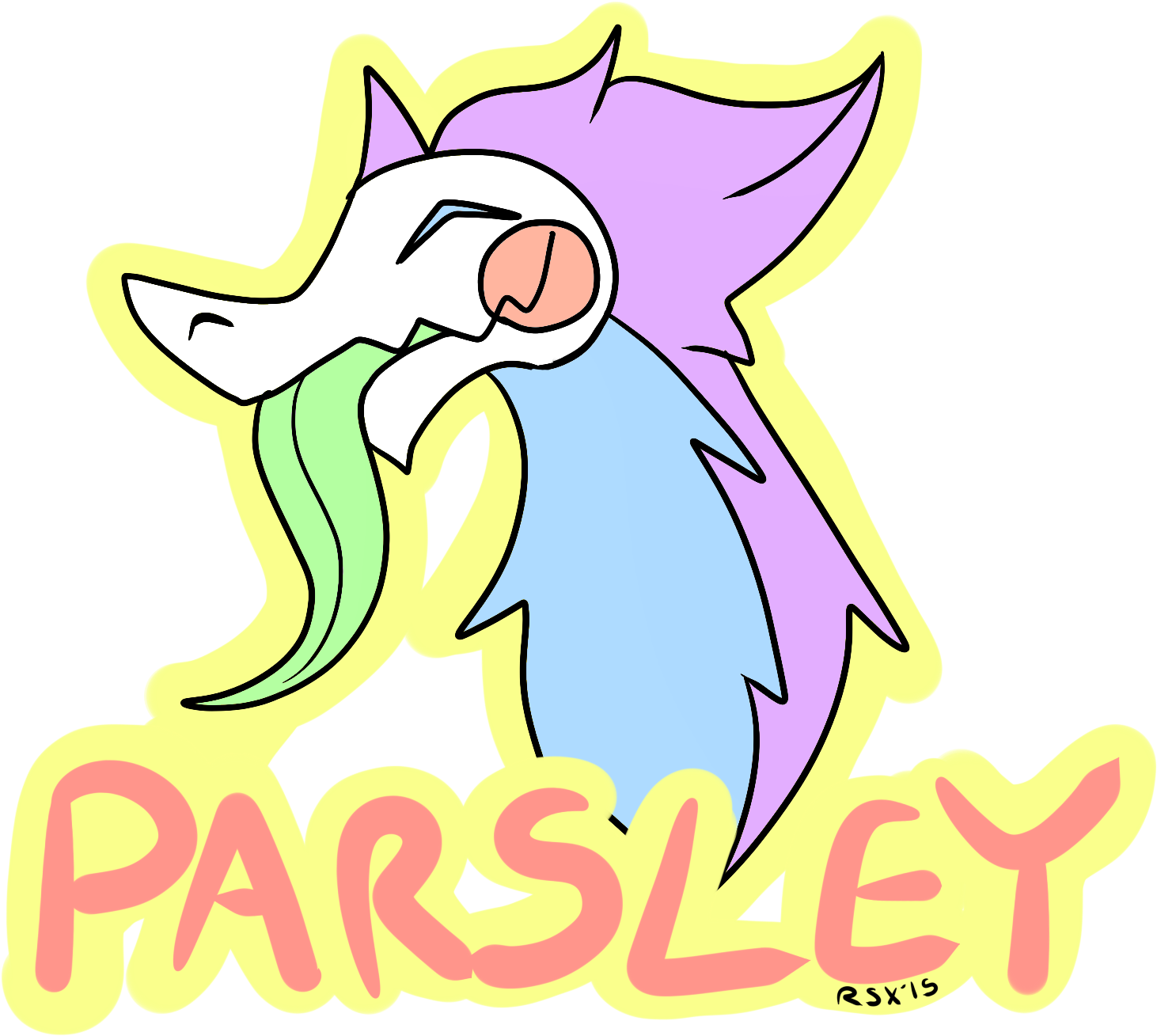 Parsley Badge - Cartoon Clipart (1500x1500), Png Download