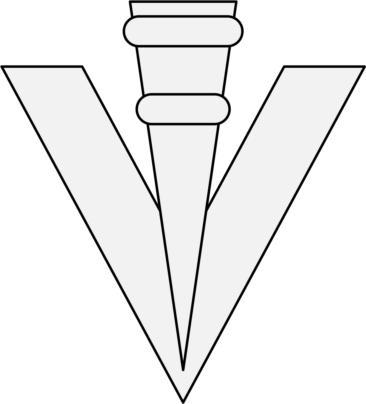 Broad-arrow - Triangle Clipart (1237x1368), Png Download