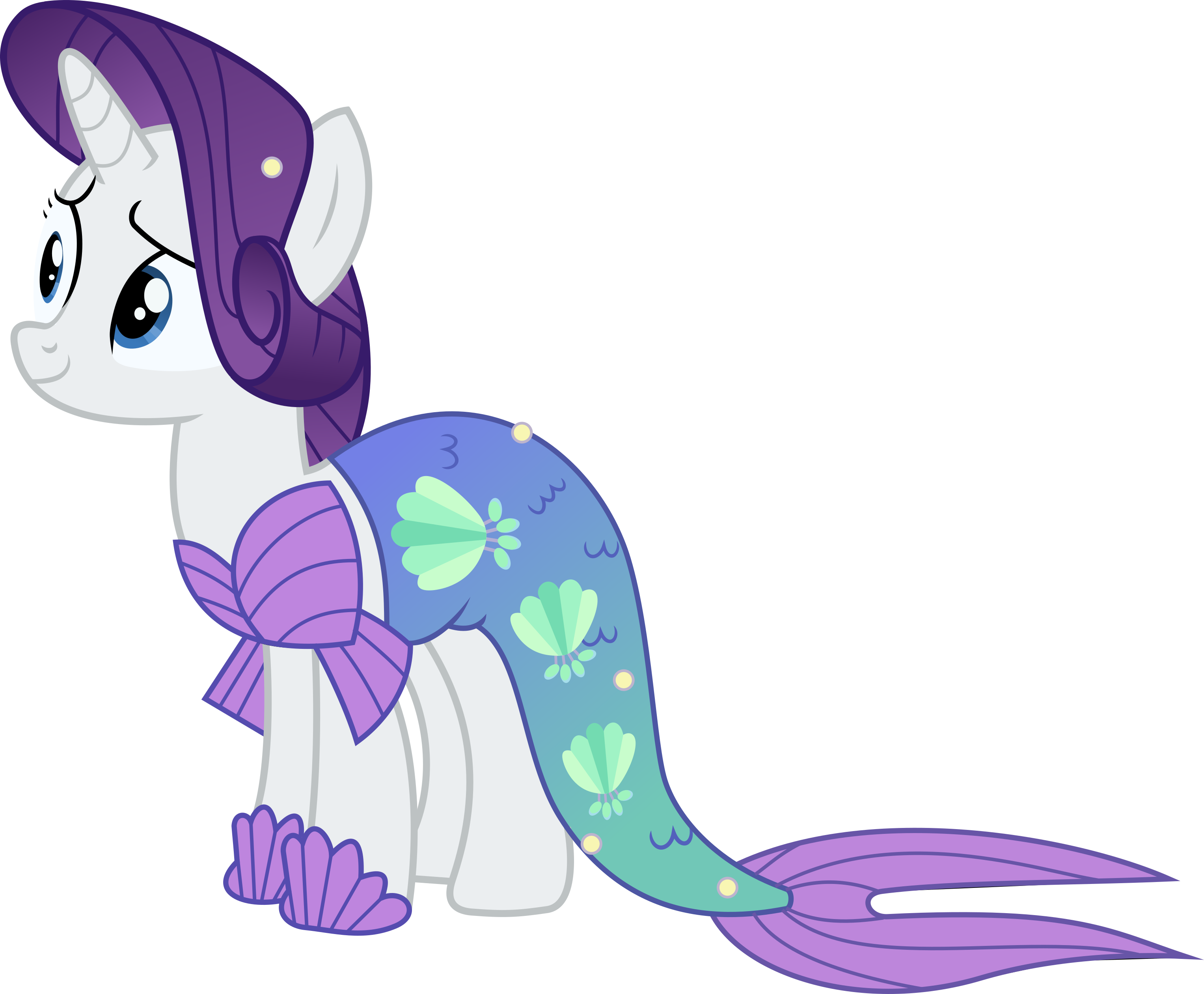 Timelordomega, Clothes, Costume, Mermaid, Mermarity, - My Little Pony Rarity Mermaid Clipart (3054x2520), Png Download