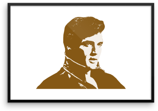 Elvis Framed Poster - Silhouette Clipart (600x600), Png Download