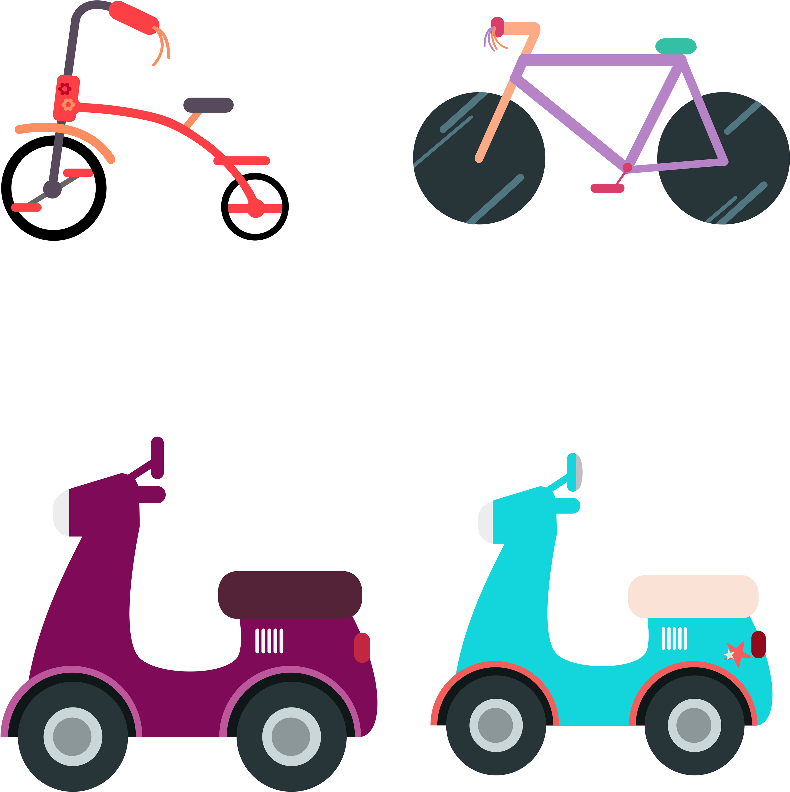 Neighborhood Wheels Clipart (3840x3840), Png Download