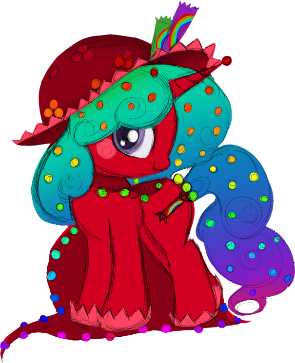 Skittles Pony Auction - Illustration Clipart (605x746), Png Download