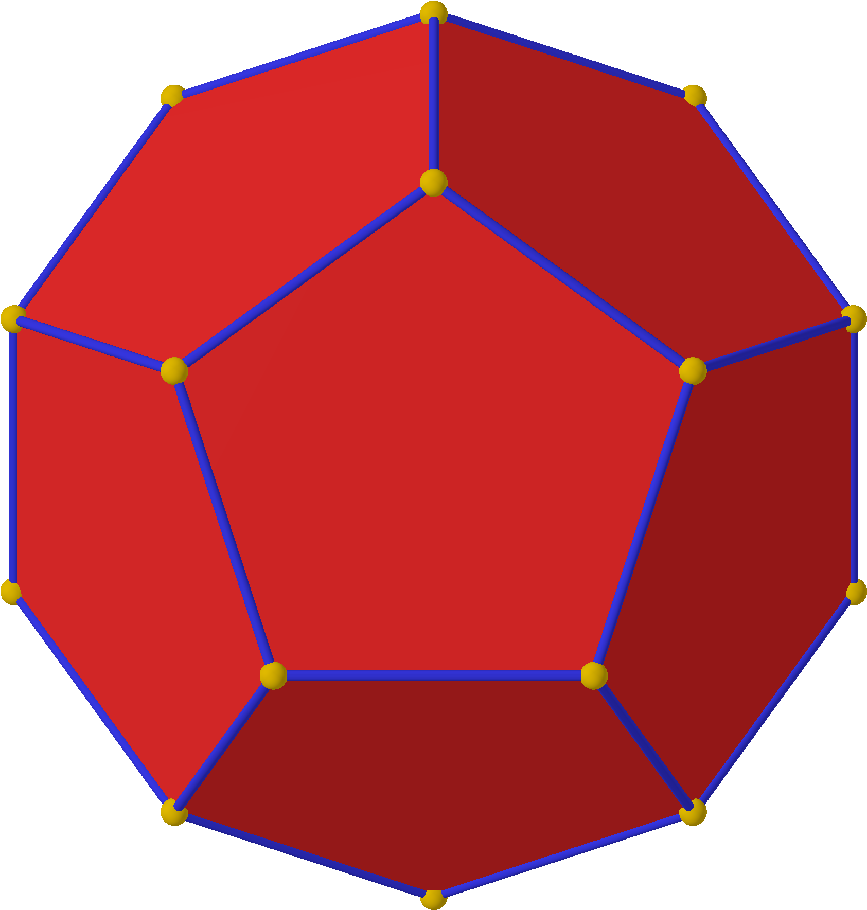 Polyhedron 12 Big From Red - Umbrella Clipart (2000x2000), Png Download