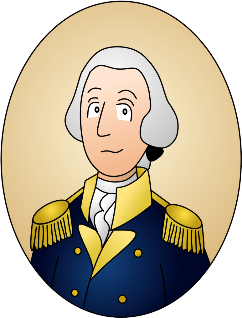 Clip Art A Portrait Of General - General George Washington Cartoon - Png Download (784x1019), Png Download