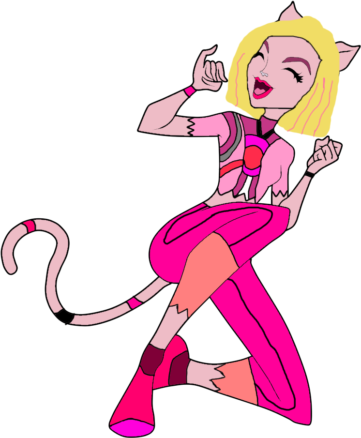Penelope Panther - Cartoon Clipart (820x948), Png Download