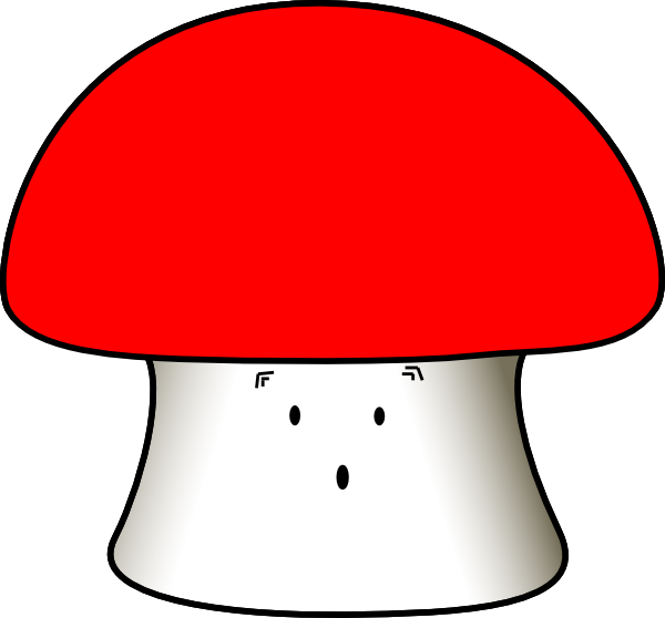 Sad Mushroom Cartoon Clipart (600x558), Png Download