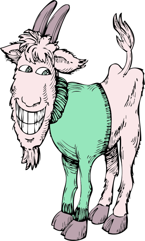 Cartoon Goat Clip Art N49 - Transparent Goat Clipart - Png Download (600x996), Png Download