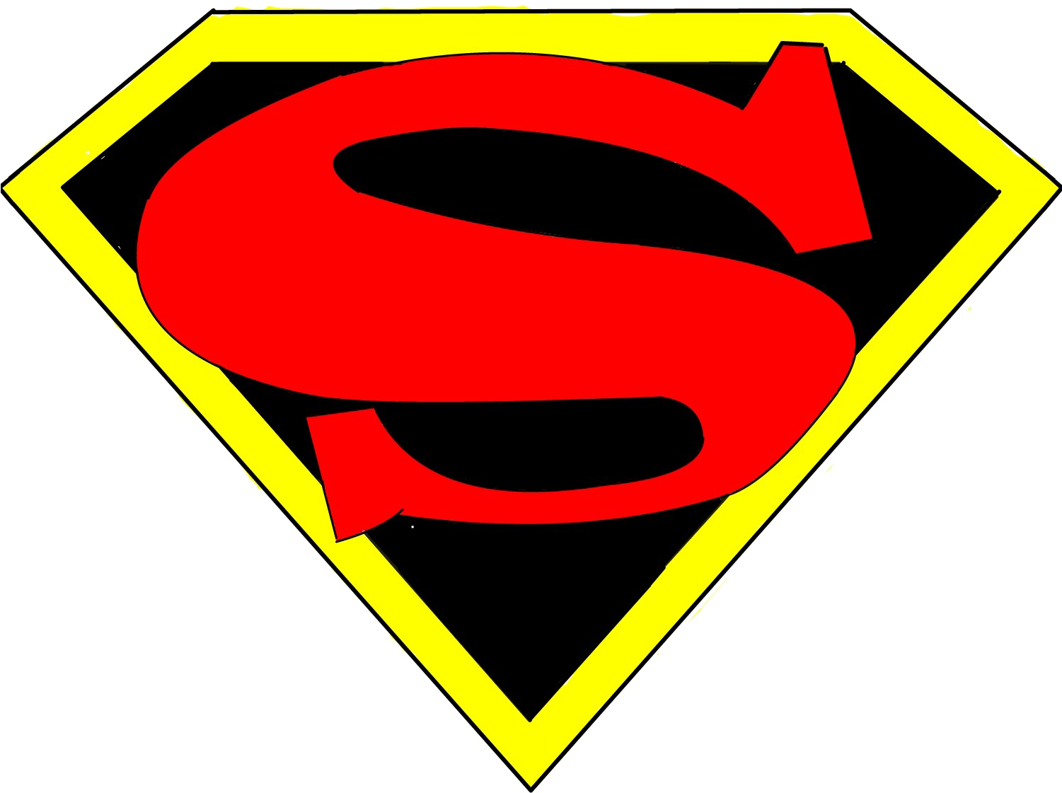 Modern Superman Logo Png Image Background Clipart (1501x1121), Png Download