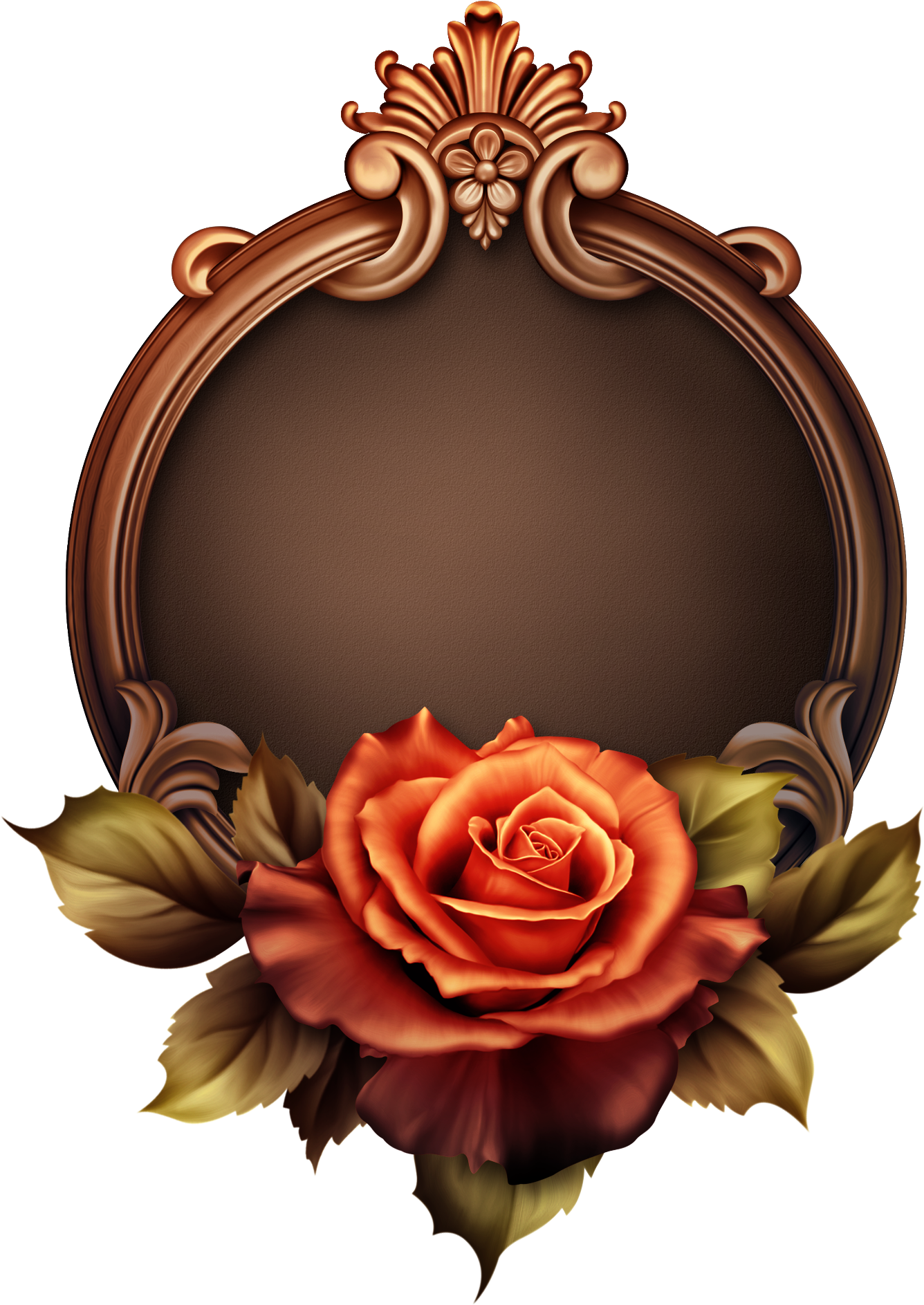 Rosy Flame - Garden Roses Clipart (1412x1956), Png Download