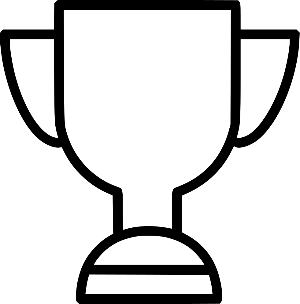 Png File Svg - Trophy Icon White Png Clipart (981x996), Png Download