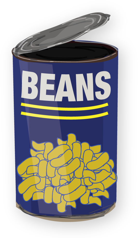 Metal Can Beans Z 500 - Water Bottle Clipart (963x996), Png Download