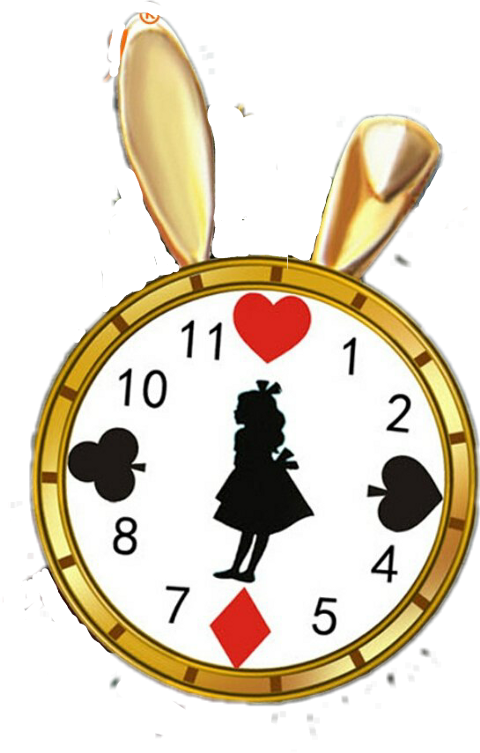 Reloj De Alicia En El Pais De Las Maravillas Clipart (480x753), Png Download