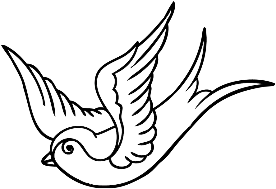 Colombe Tattoo On Http - Colombe Old School Clipart (1000x655), Png Download