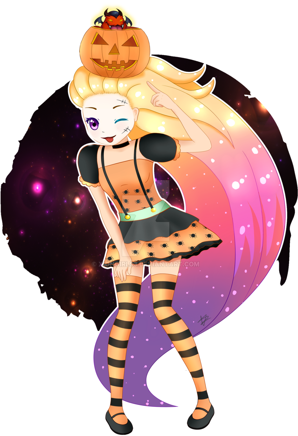 Zoe Halloween By Xiongirl93 - Cartoon Clipart (1024x1422), Png Download