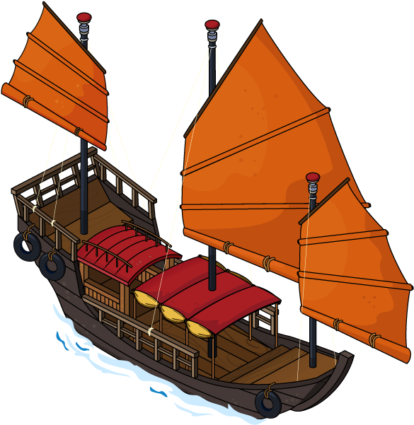 Junk Boat - Junk Clipart (620x671), Png Download