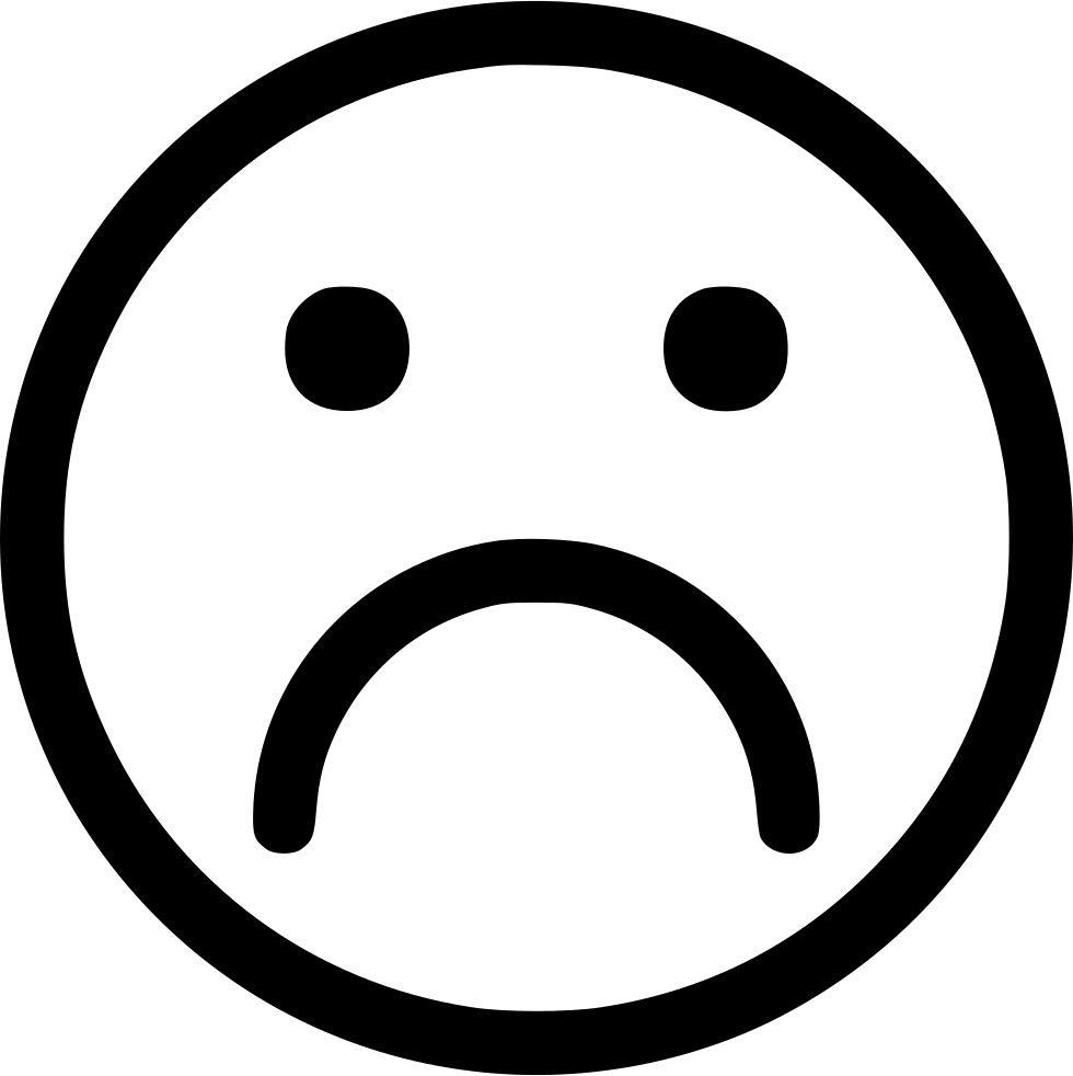 Png File Svg - Sad Icon Clipart (980x982), Png Download